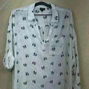 🔥Skull punk  torrid long sleeve shirt size 2 TC1